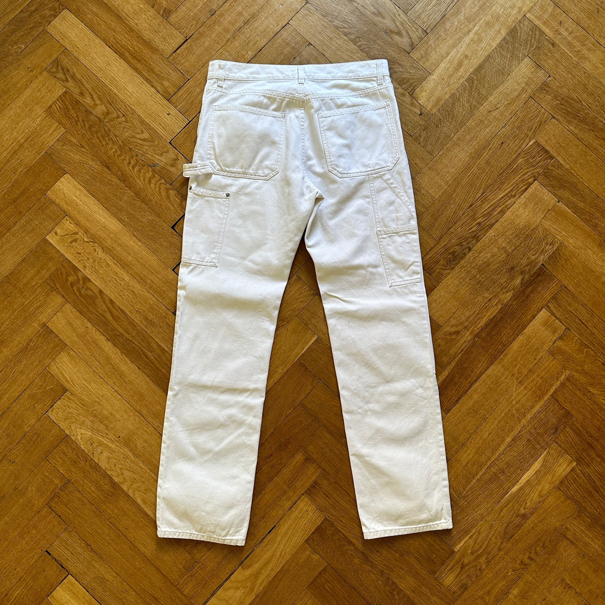 Helmut Lang SS99 White Carpenter Pants