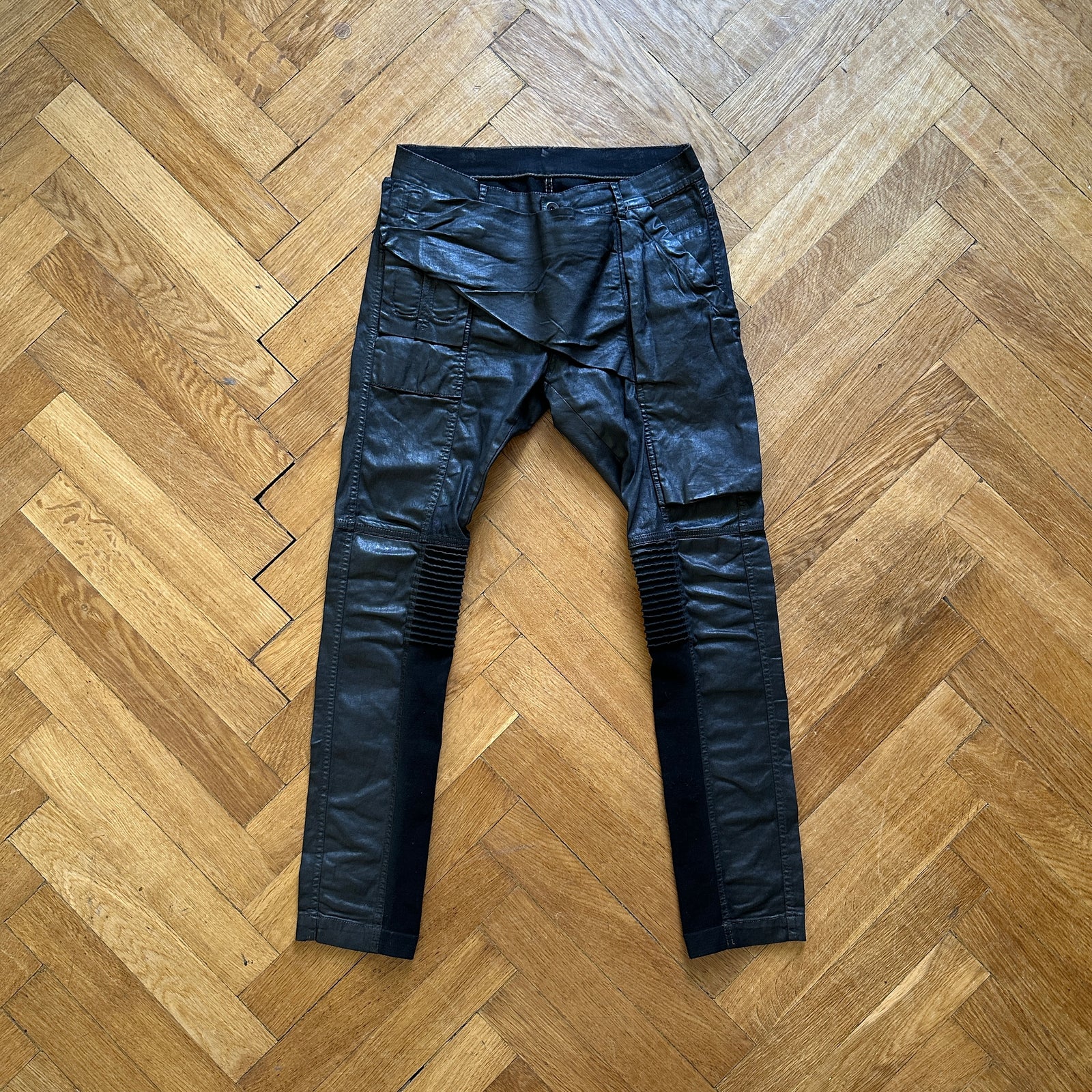 Rick Owens DRKSHDW FW15 Waxed Black Memphis Denim