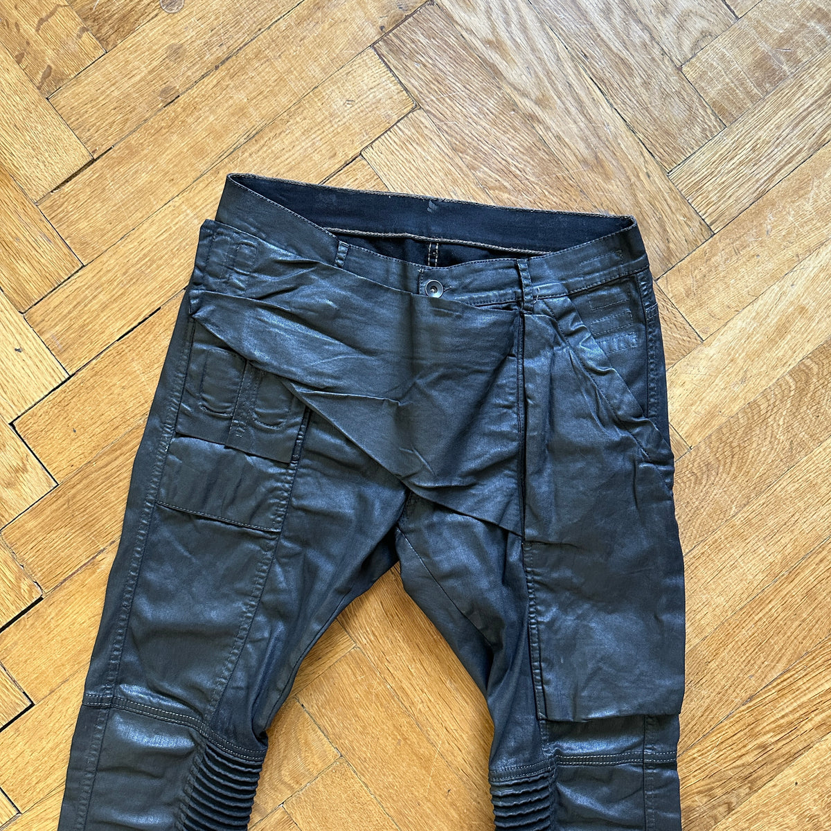 Rick Owens DRKSHDW FW15 Waxed Black Memphis Denim