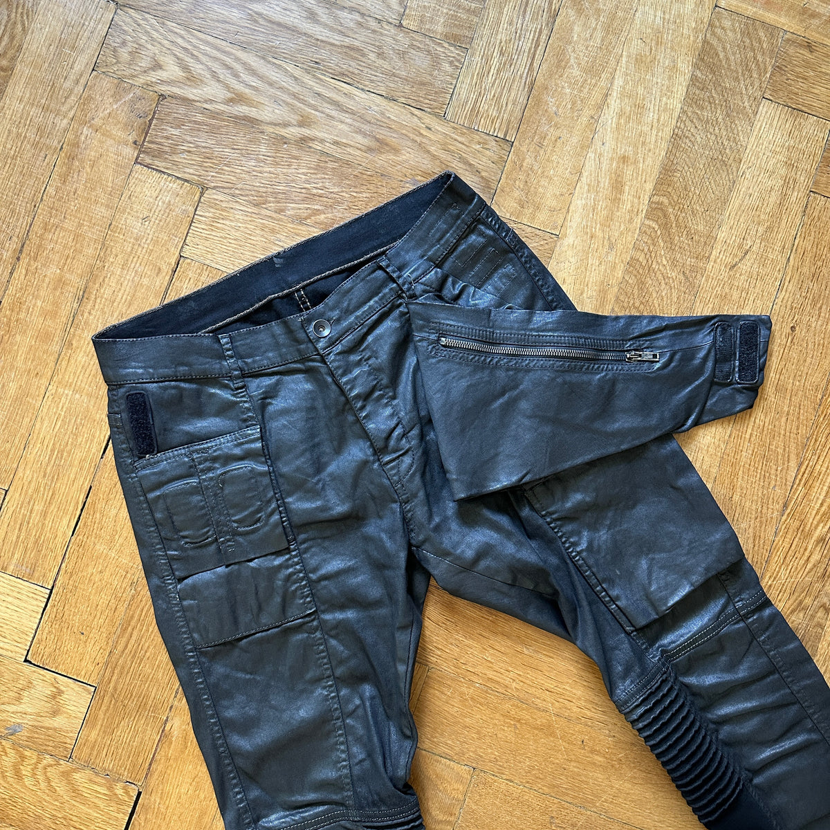 Rick Owens DRKSHDW FW15 Waxed Black Memphis Denim