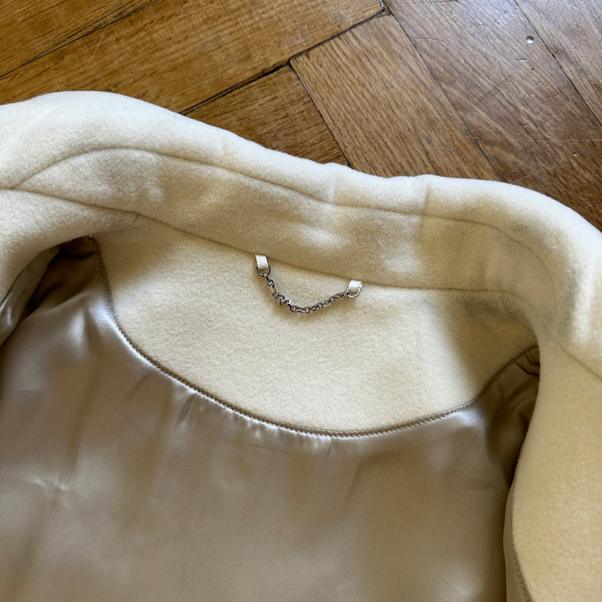 Louis Vuitton FW22 Cream Patched Bunny Varsity Jacket