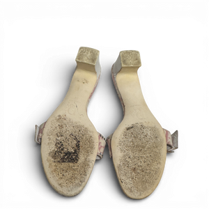 Christian Dior SS04 by John Galliano Diorissimo Floral Crystal Embellished Mules