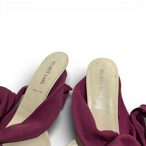 Helmut Lang 2000s Fuchsia Strap Tie Up Heeled Sandals