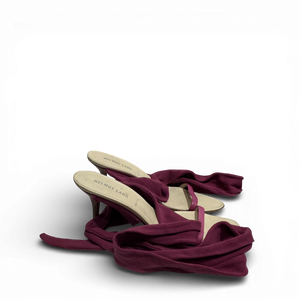 Helmut Lang 2000s Fuchsia Strap Tie Up Heeled Sandals