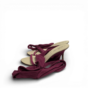Helmut Lang 2000s Fuchsia Strap Tie Up Heeled Sandals