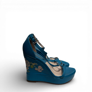 Christian Dior SS05 by John Galliano Floral Embroidered Heels