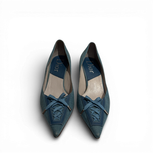 Christian Dior FW02 by John Galliano Laced Denim Heels