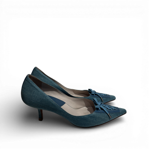 Christian Dior FW02 by John Galliano Laced Denim Heels