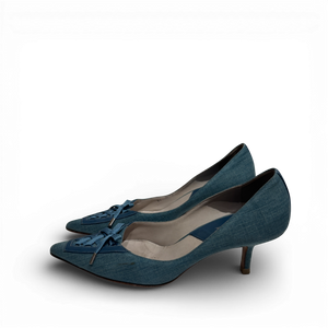 Christian Dior FW02 by John Galliano Laced Denim Heels