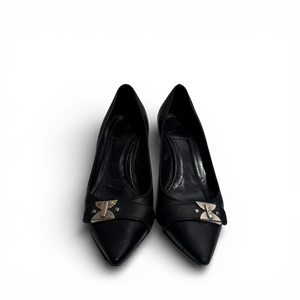 Christian Dior by John Galliano 2000s Metal Clasp Leather Heels