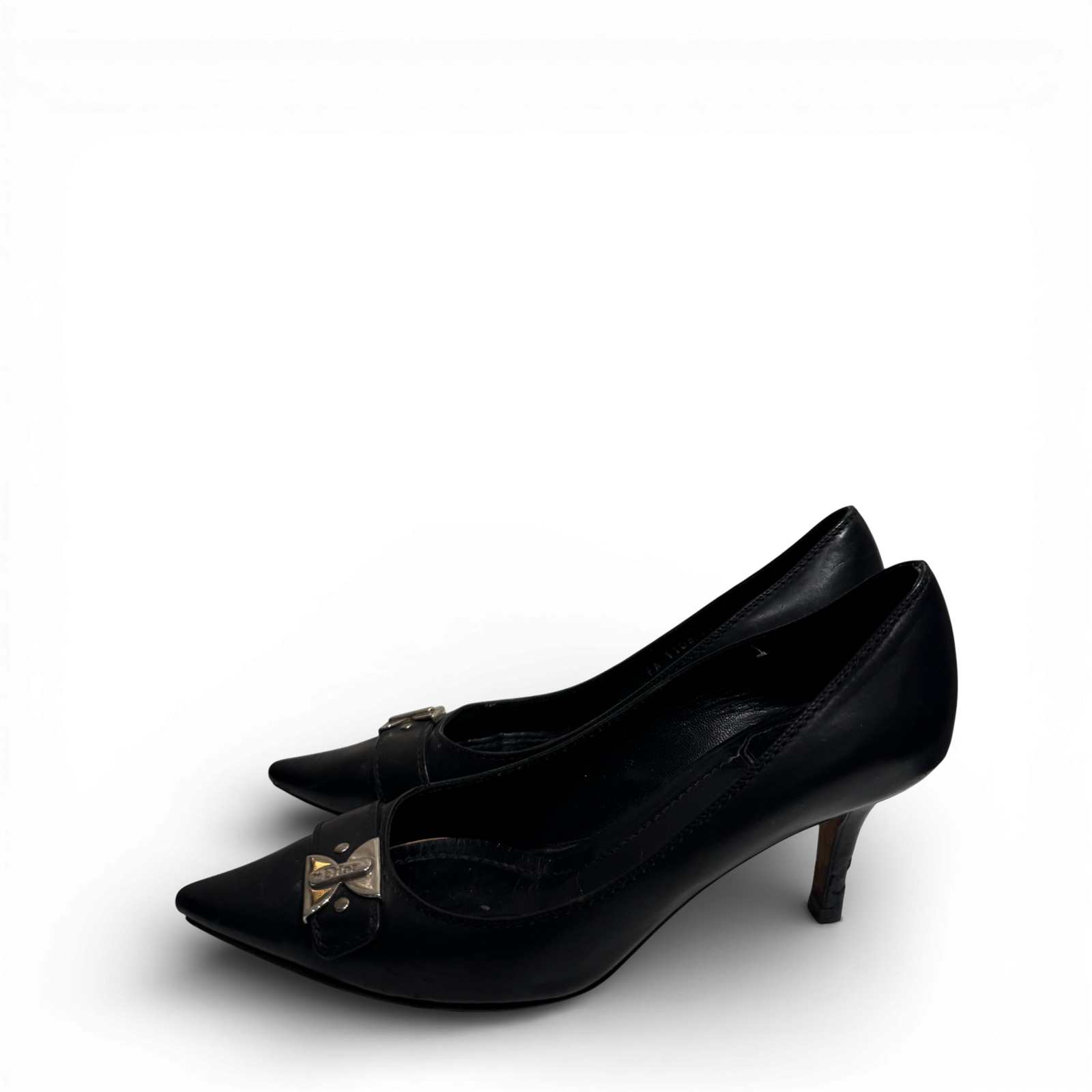 Christian Dior by John Galliano 2000s Metal Clasp Leather Heels