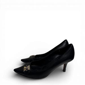 Christian Dior by John Galliano 2000s Metal Clasp Leather Heels