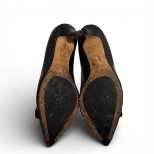 Christian Dior by John Galliano 2000s Metal Clasp Leather Heels