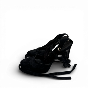 Gucci FW04 by Tom Ford Mink Fur Strap Python Leather Campaign Heels