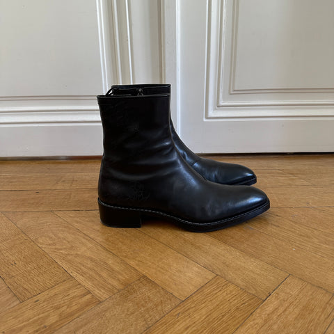 Berluti by Haider Ackermann FW17 Black Caractere Zip Boots