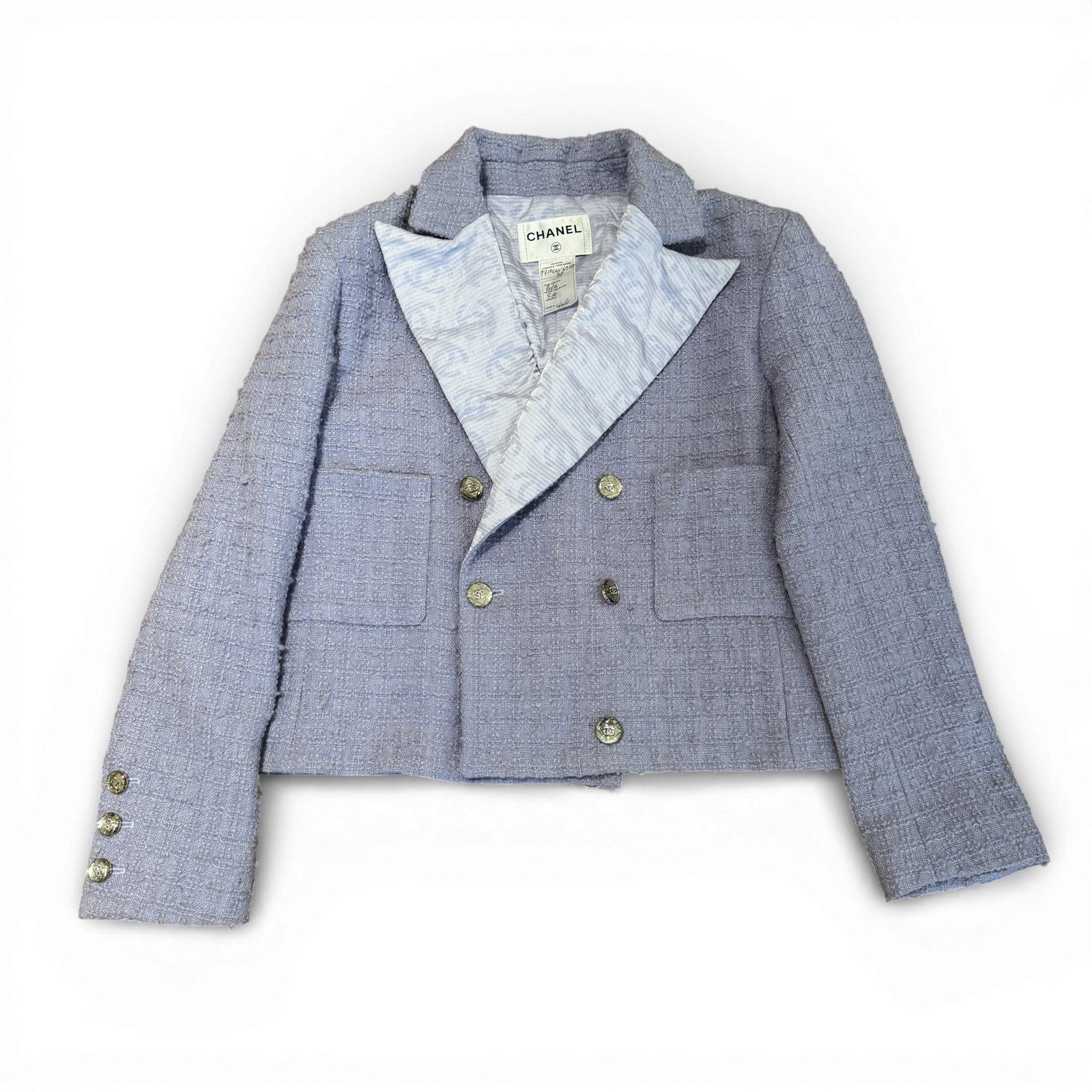 Chanel SS24 Boucle Logo Lapel Jacket Prototype