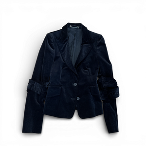 Gucci AW04 by Tom Ford Elbow Strap Black Velvet Jacket