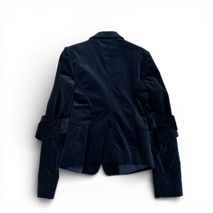 Gucci AW04 by Tom Ford Elbow Strap Black Velvet Jacket