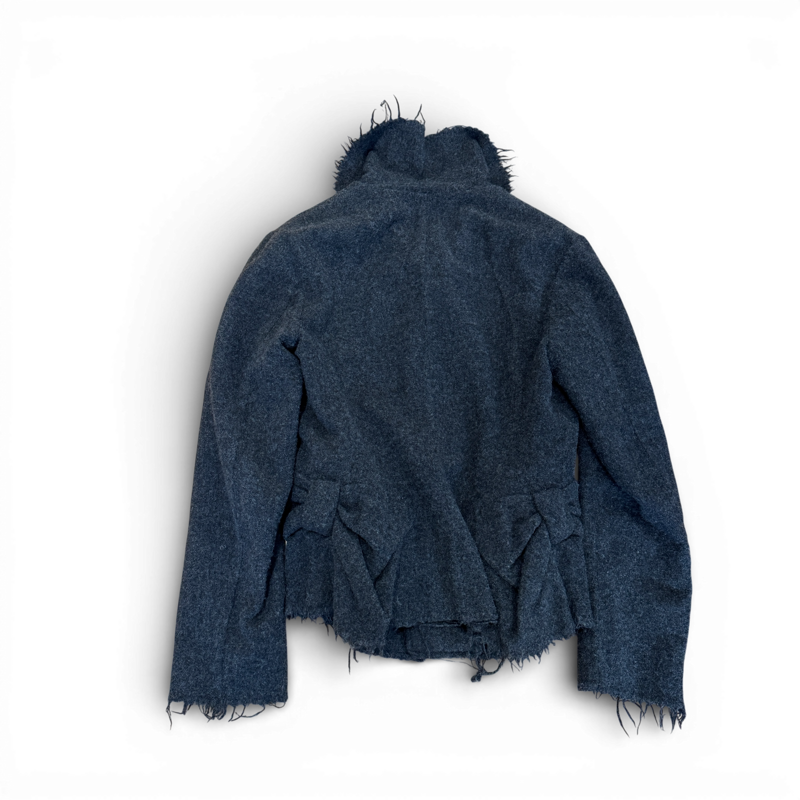 Junya Watanabe Comme Des Garcons FW03 Raw Hem Bow Detail Jacket