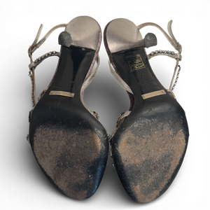 Dolce & Gabbana 2000s Velvet Crystal Heels