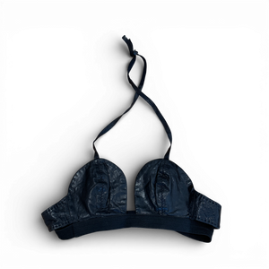 Helmut Lang 2000s Black Leather Bustier