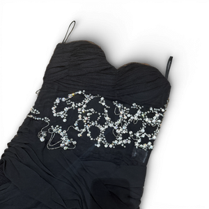 Balmain SS08 by Christophe Decarnin Embellished Black Runway Dress