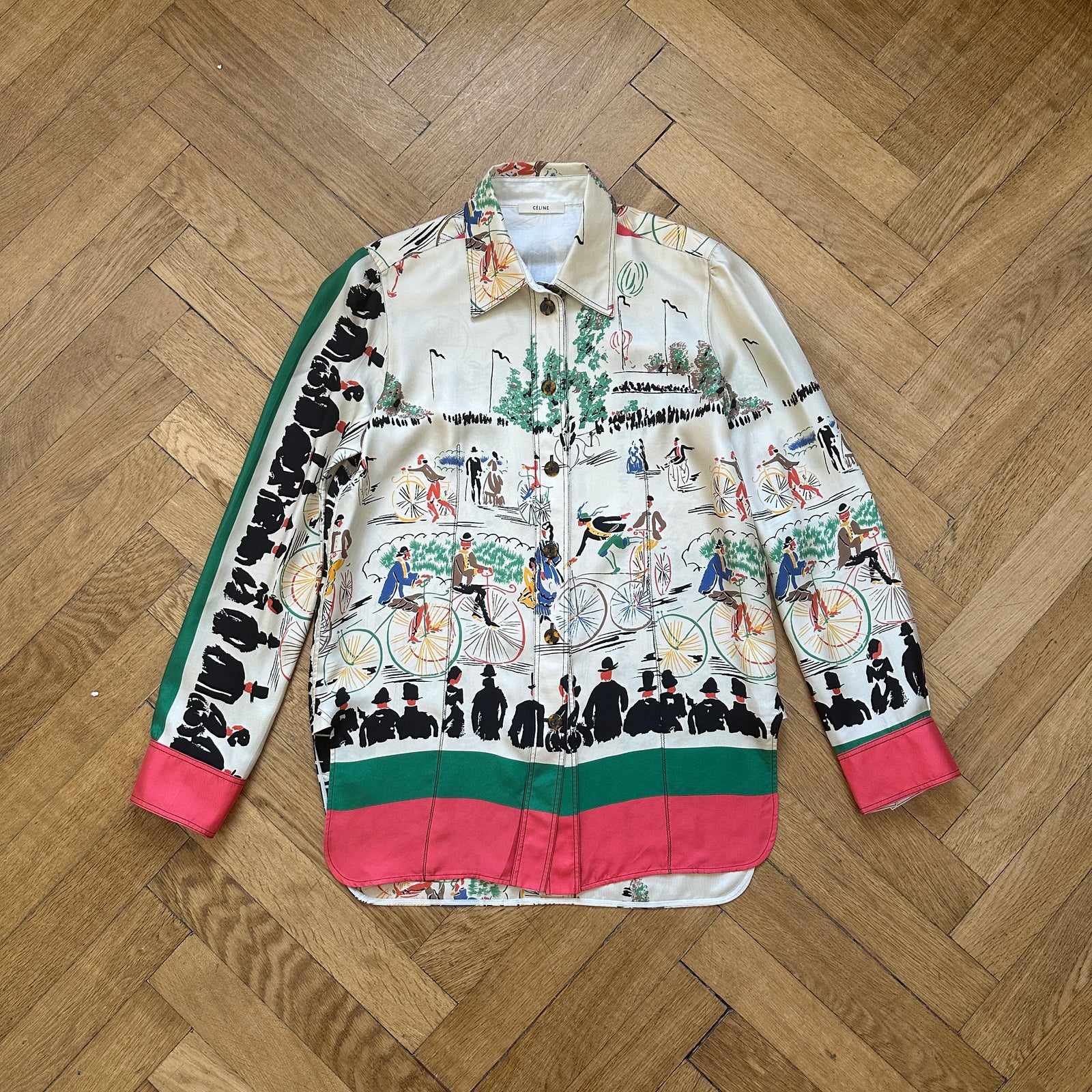 Céline by Phoebe Philo Mulberry Silk Printed Shirt