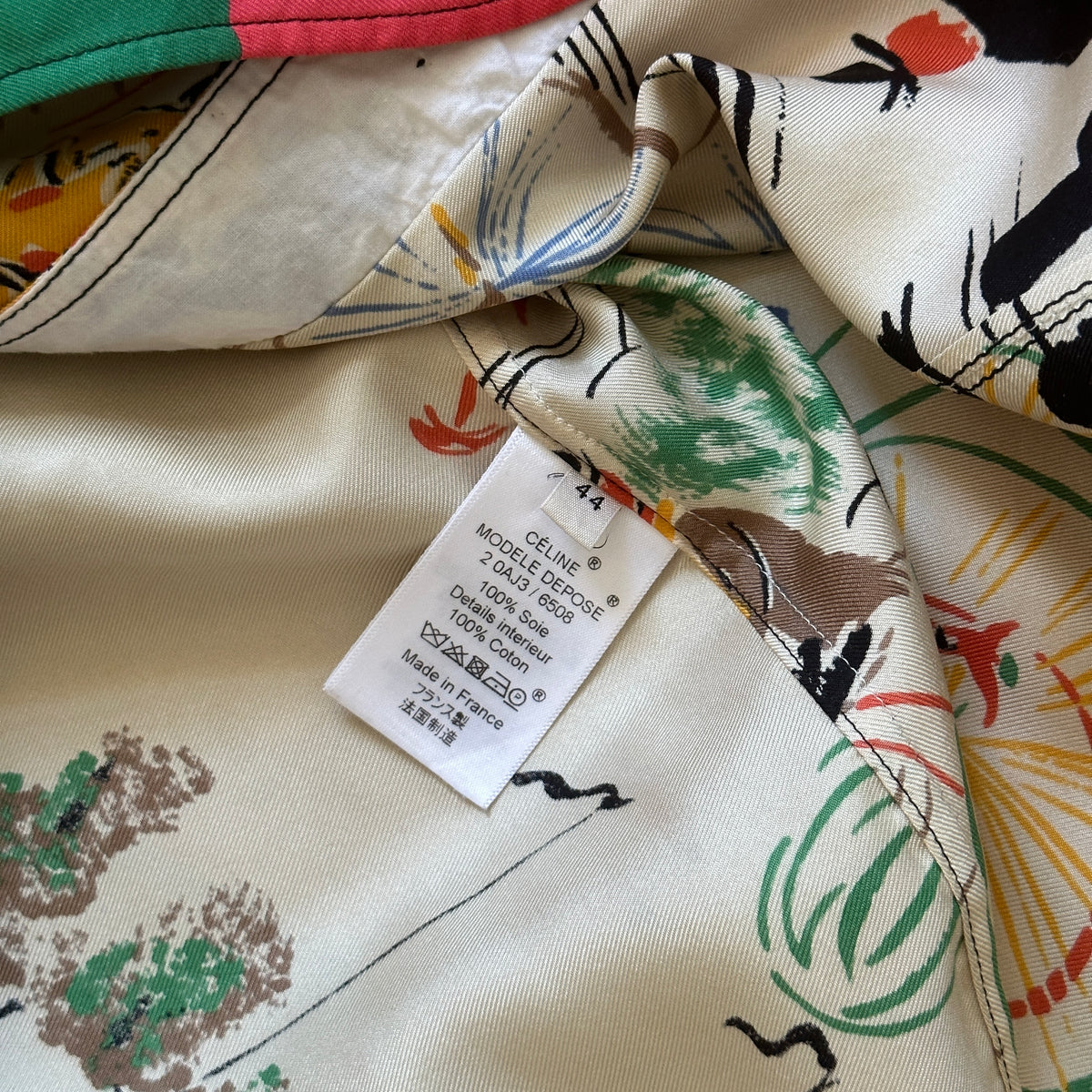 Céline by Phoebe Philo Mulberry Silk Printed Shirt