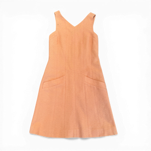 Chanel SS98 by Karl Lagerfeld Peach Orange Halter Dress