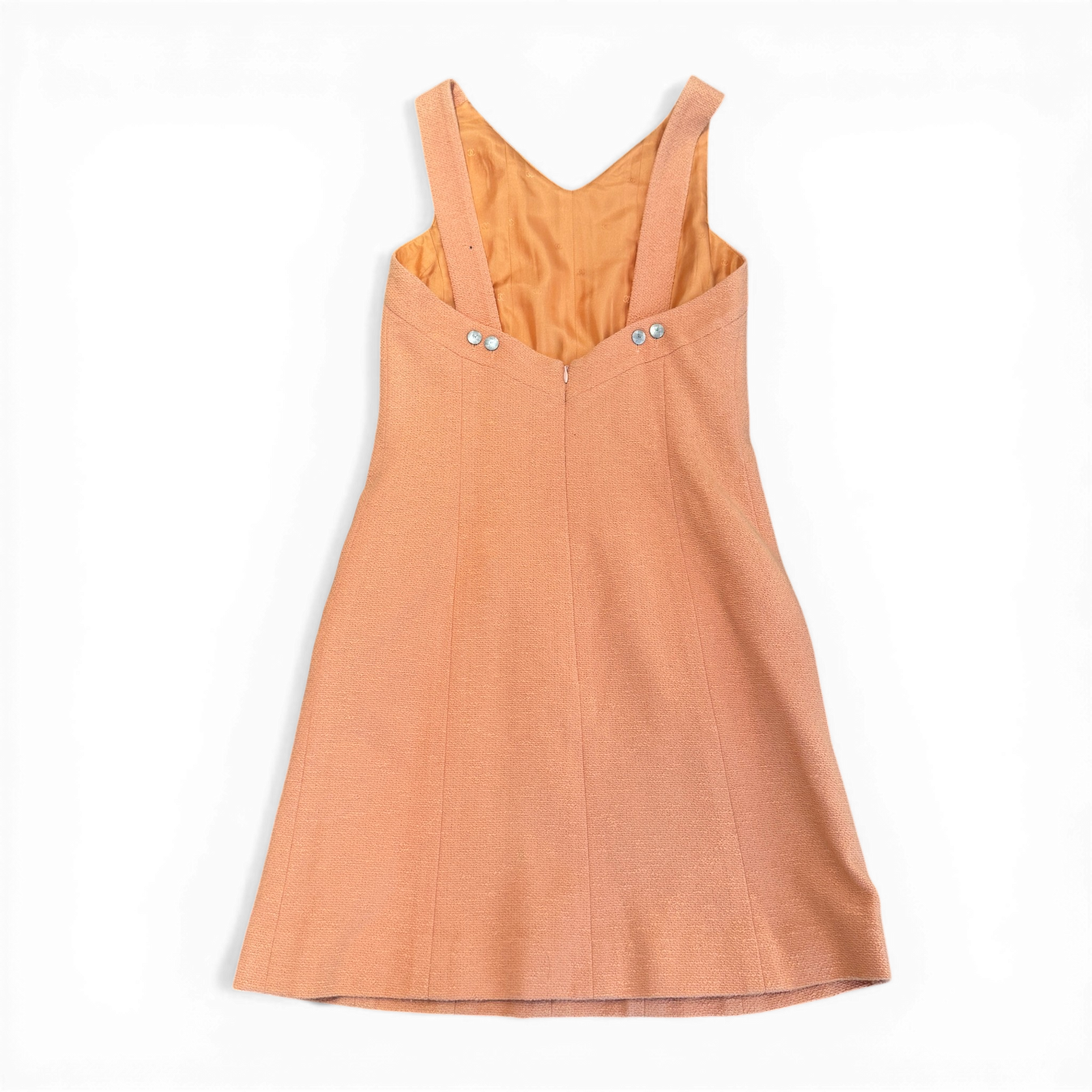 Chanel SS98 by Karl Lagerfeld Peach Orange Halter Dress