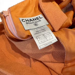 Chanel SS98 by Karl Lagerfeld Peach Orange Halter Dress