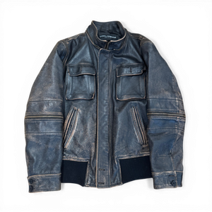 Dolce & Gabbana AW03 Distressed Multi Zip Horsr Leather Jacket
