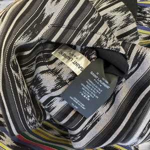 Saint Laurent SS18 Reversible Ikat Teddy Jacket