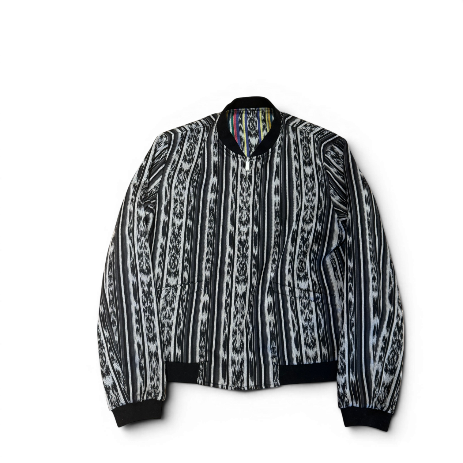 Saint Laurent SS18 Reversible Ikat Teddy Jacket