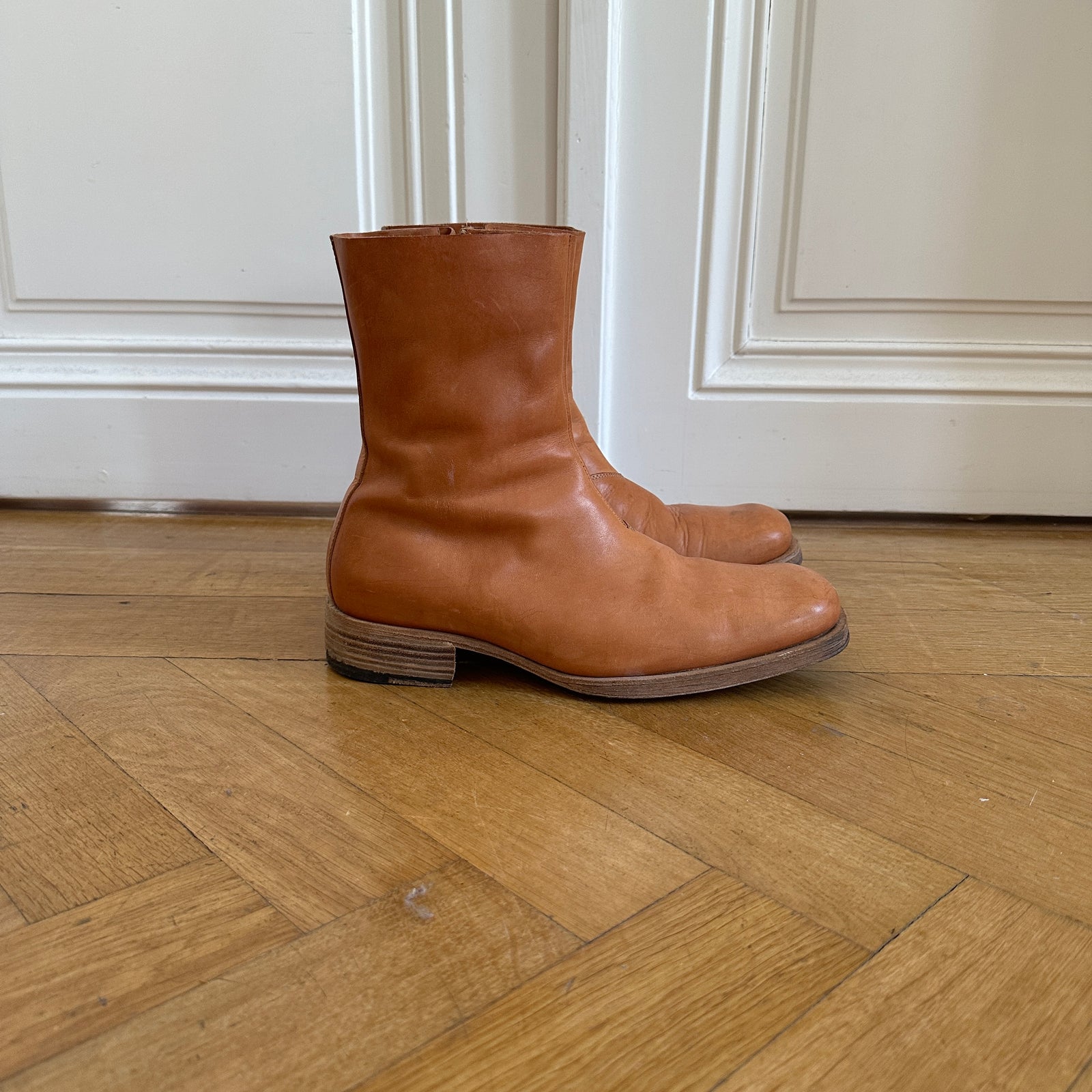 Maison Martin Margiela 2002 Artisanal Square Toe Boots