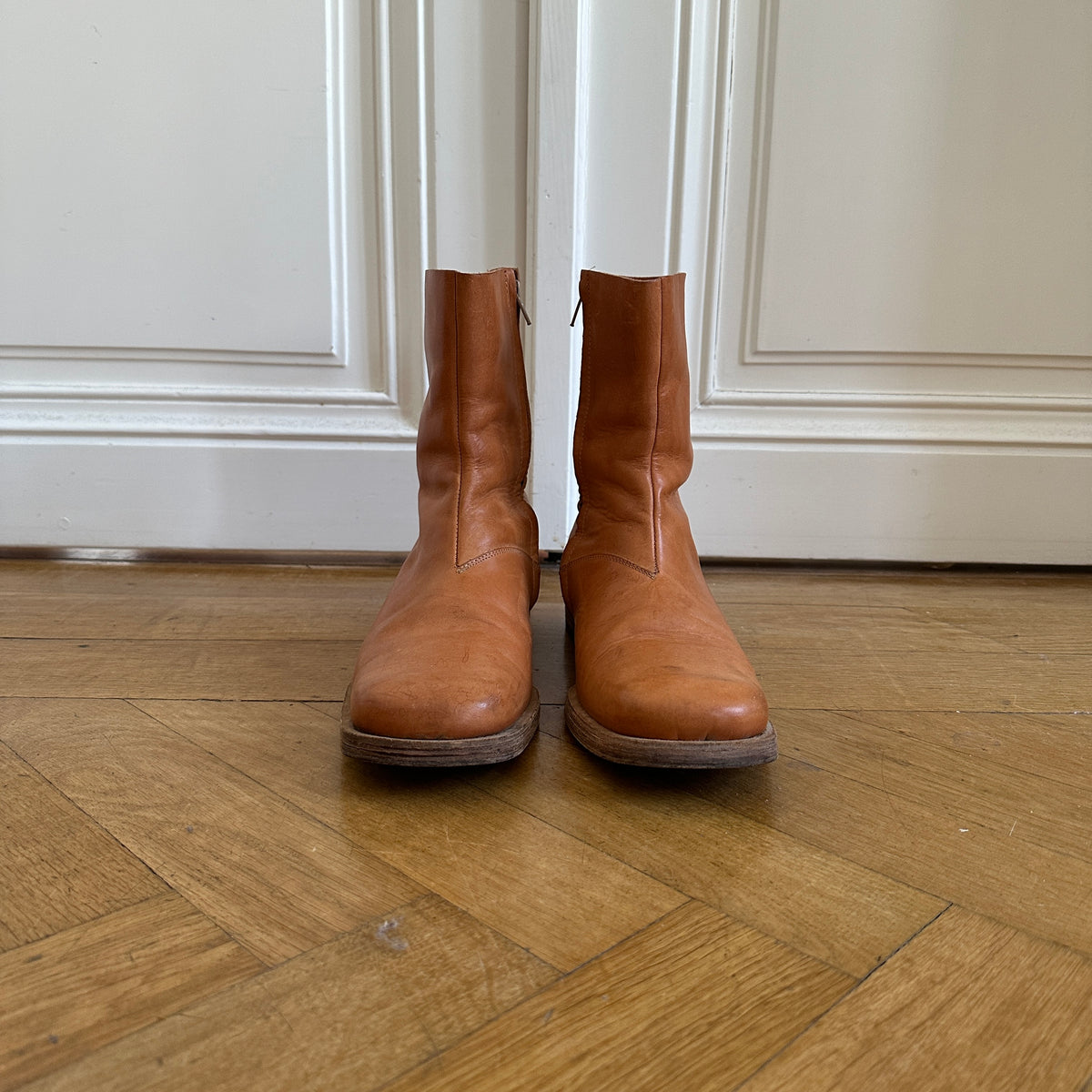 Maison Martin Margiela 2002 Artisanal Square Toe Boots