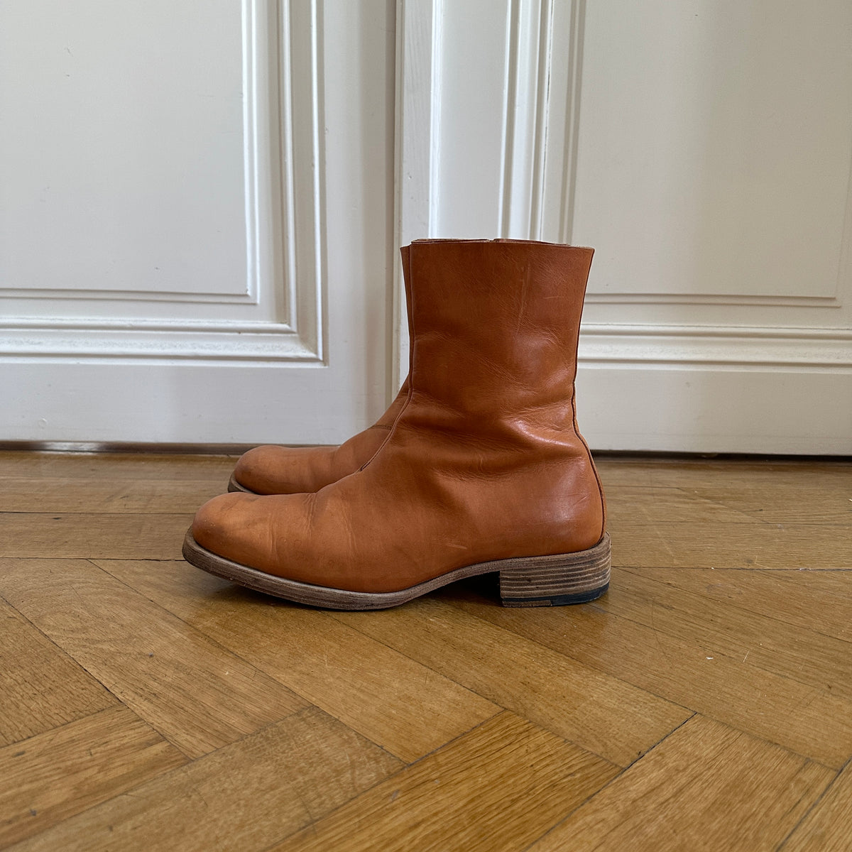 Maison Martin Margiela 2002 Artisanal Square Toe Boots