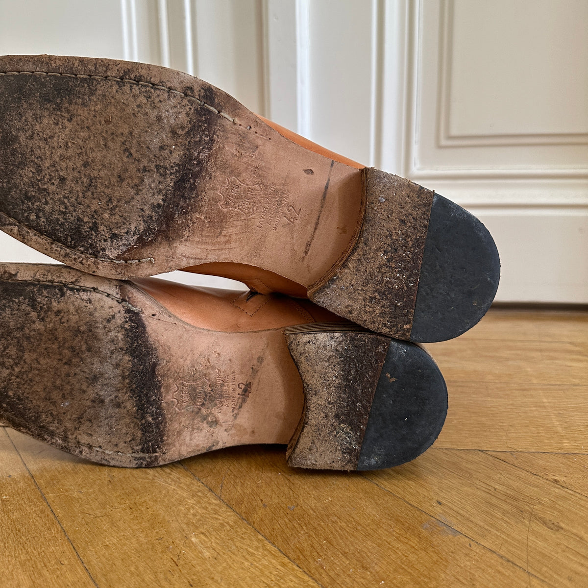 Maison Martin Margiela 2002 Artisanal Square Toe Boots