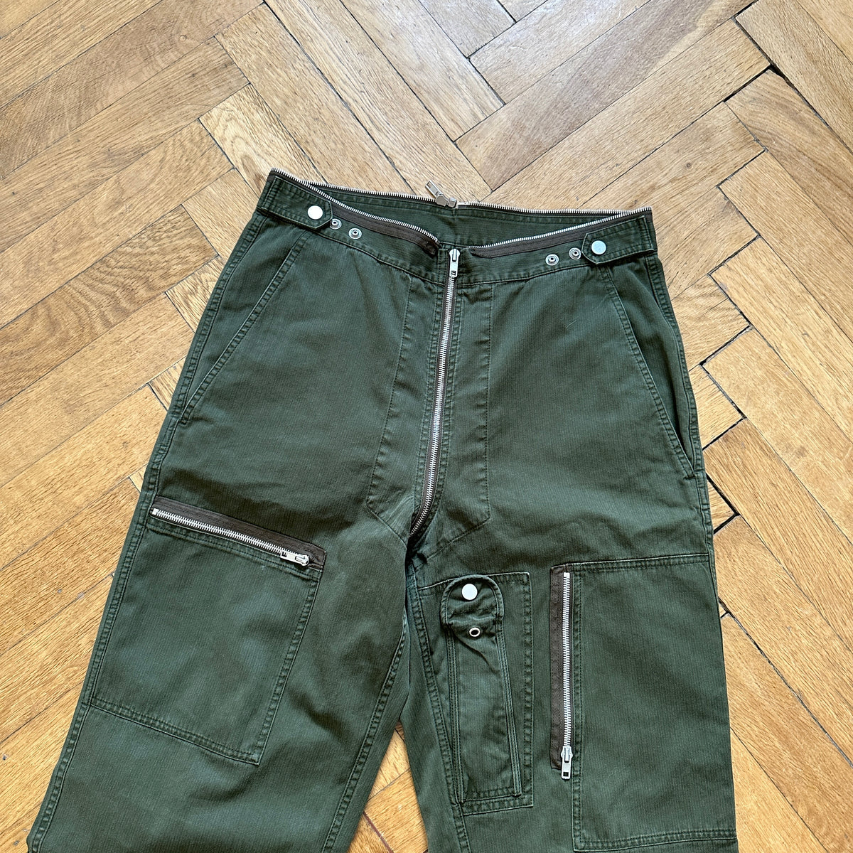 Maison Margiela SS19 Olive Zippered Flight Pants