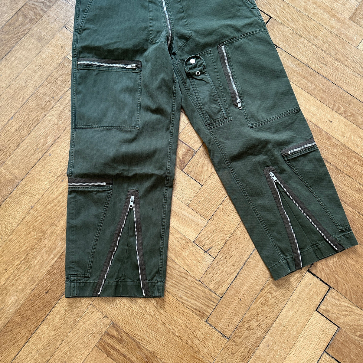 Maison Margiela SS19 Olive Zippered Flight Pants