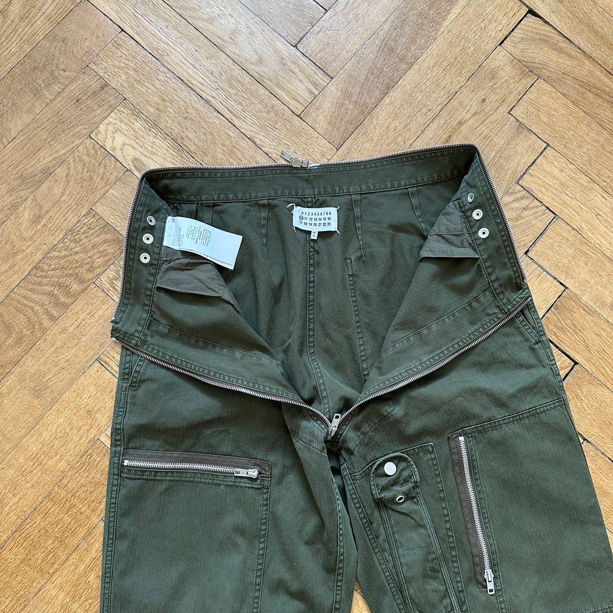 Maison Margiela SS19 Olive Zippered Flight Pants