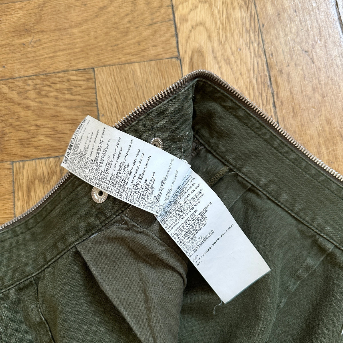 Maison Margiela SS19 Olive Zippered Flight Pants