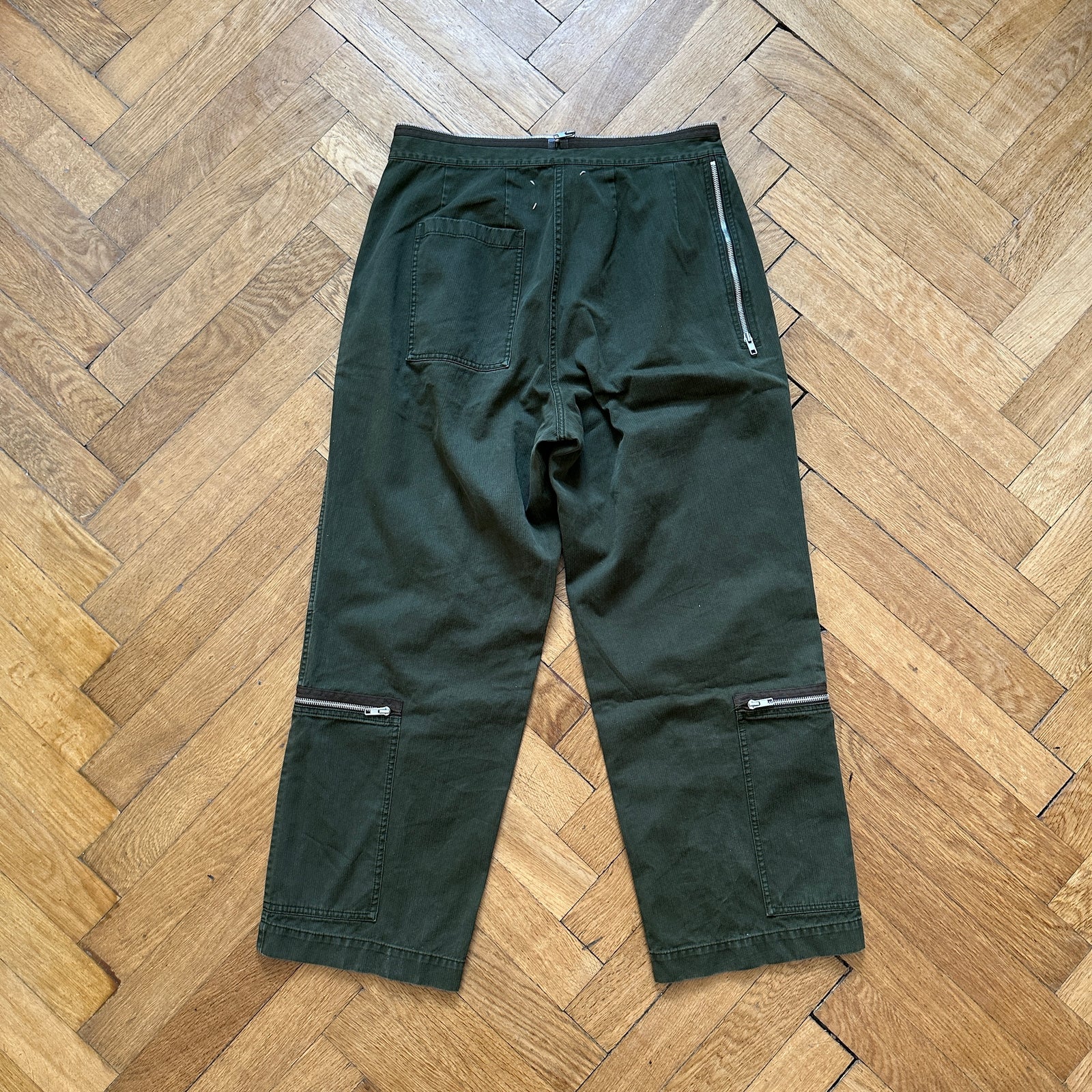 Maison Margiela SS19 Olive Zippered Flight Pants