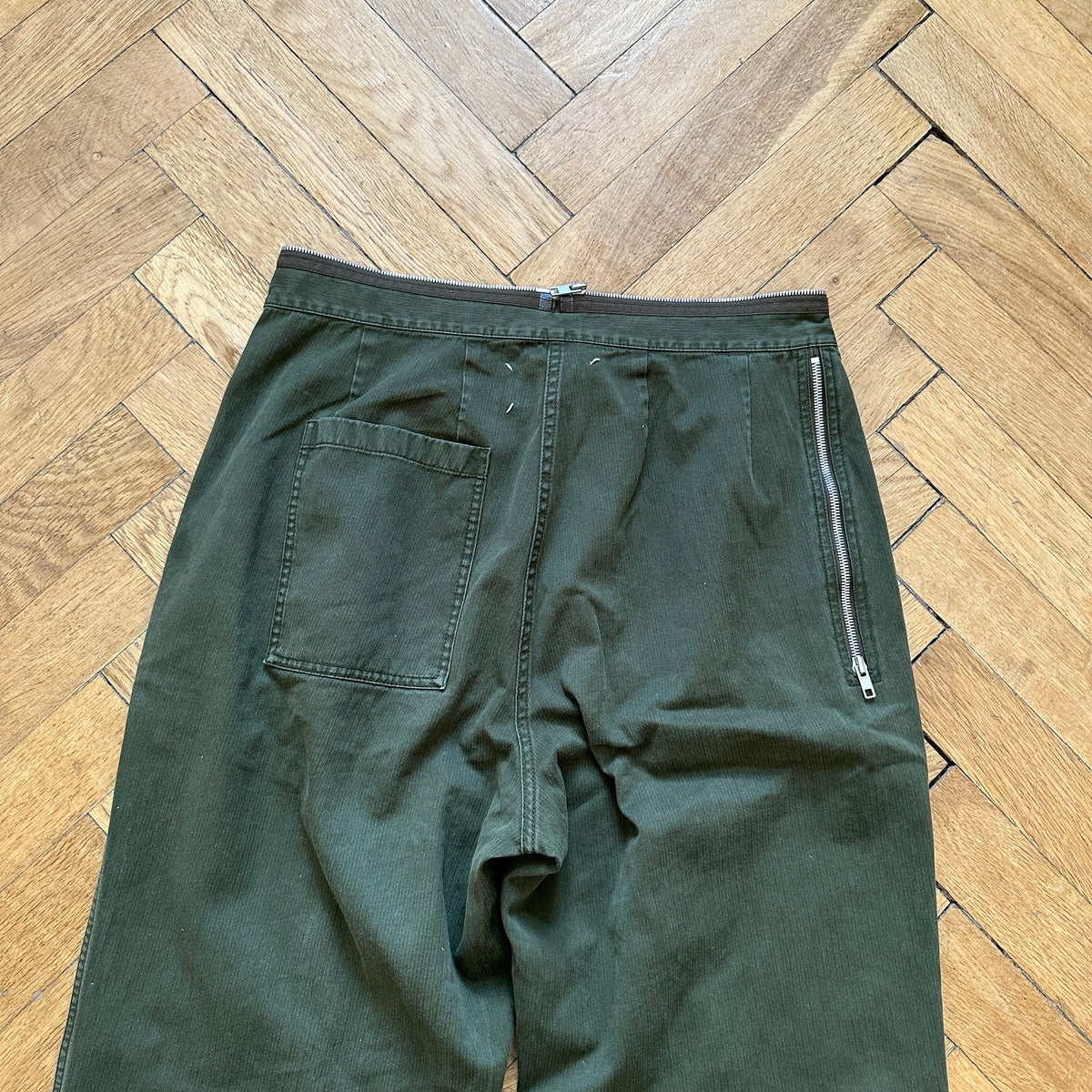 Maison Margiela SS19 Olive Zippered Flight Pants