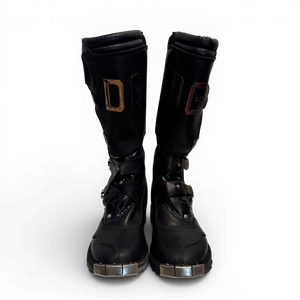 Dolce & Gabbana FW03 Metal Applique Buckled Moto Biker Boots