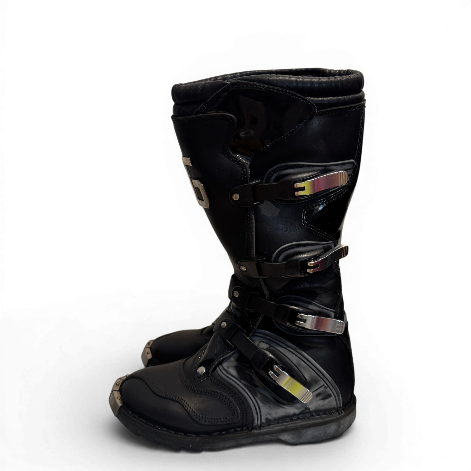 Dolce & Gabbana FW03 Metal Applique Buckled Moto Biker Boots