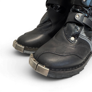 Dolce & Gabbana FW03 Metal Applique Buckled Moto Biker Boots