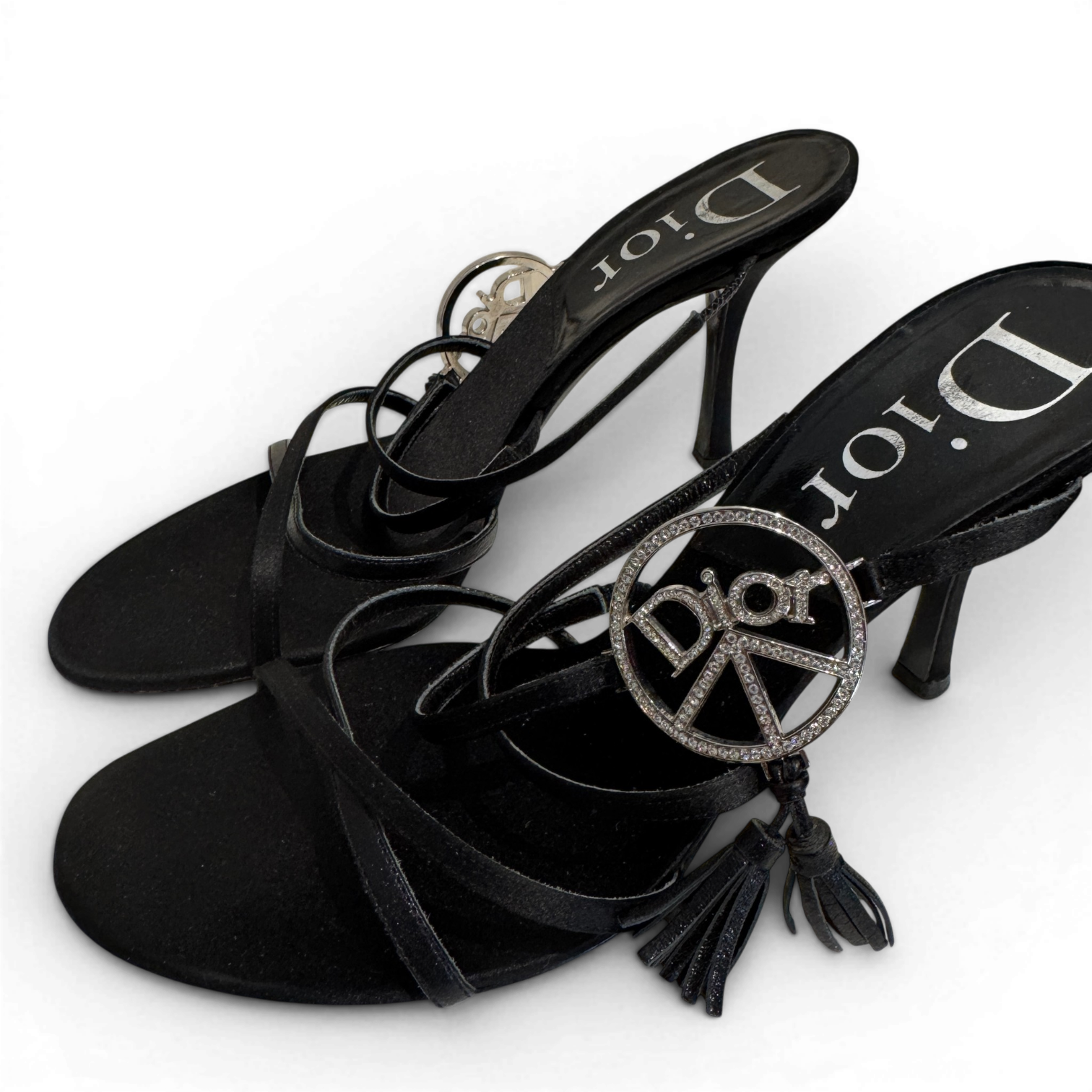 Christian Dior SS05 by John Galliano Crystal Peace Logo Strappy