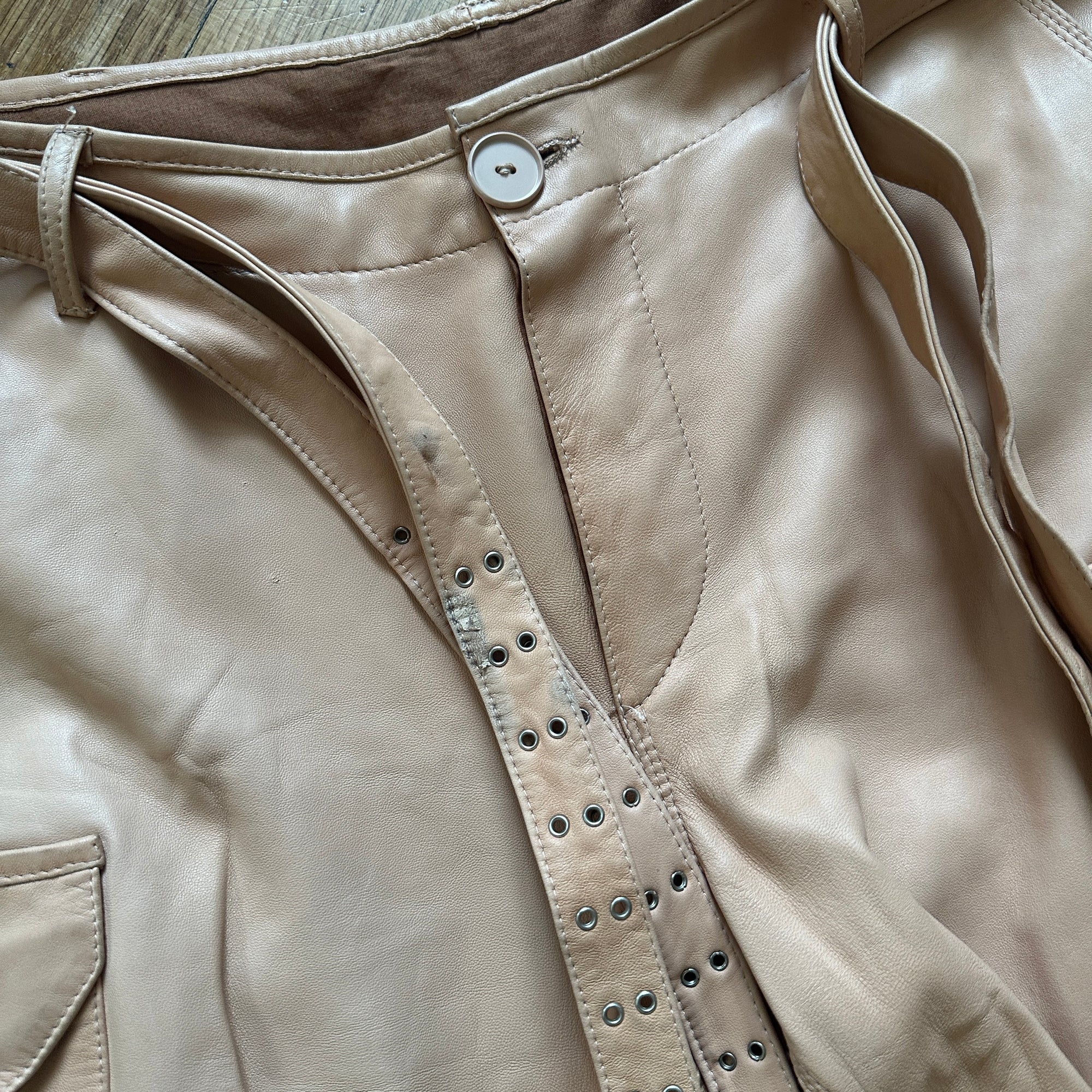 Jean Paul Gaultier Homme 90s Leather Strap Bondage Cargo Pants