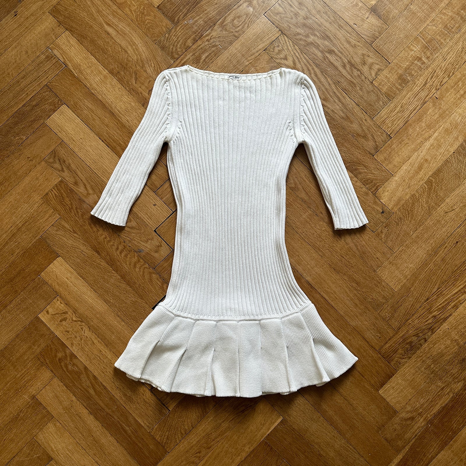 Miu Miu 2000s Ribbed Knit Dress